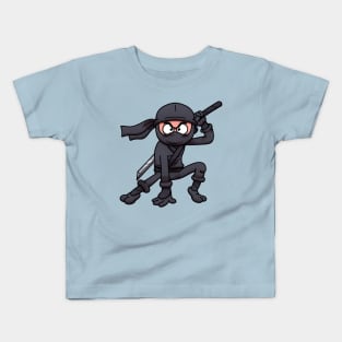 Ninja With Sword Kids T-Shirt